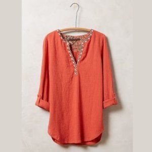 NWT Anthropologie Colorsplit Popover | Copper | Size M